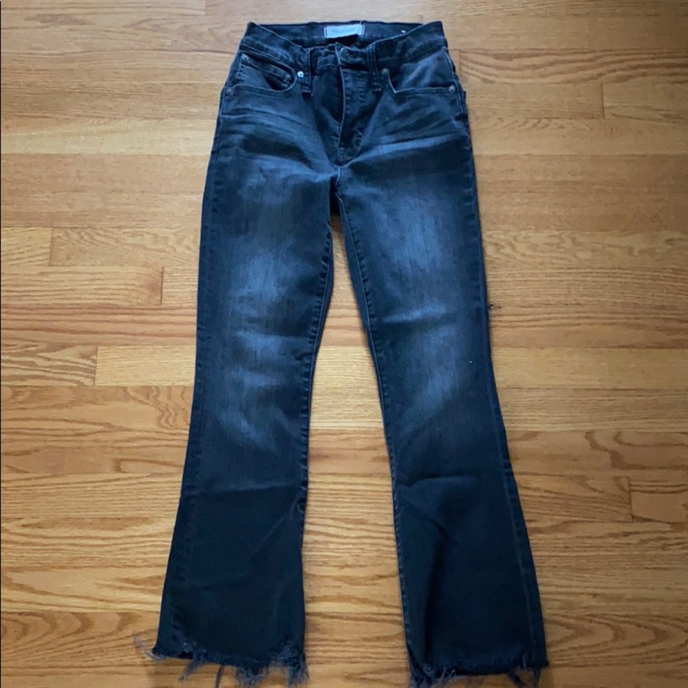 Madewell cropped raw denim. Great condition